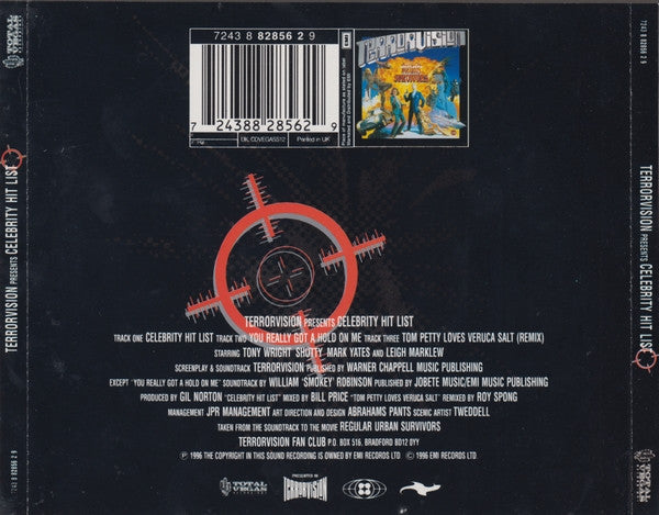 Terrorvision : Celebrity Hit List (CD, Single, Ltd, CD1)