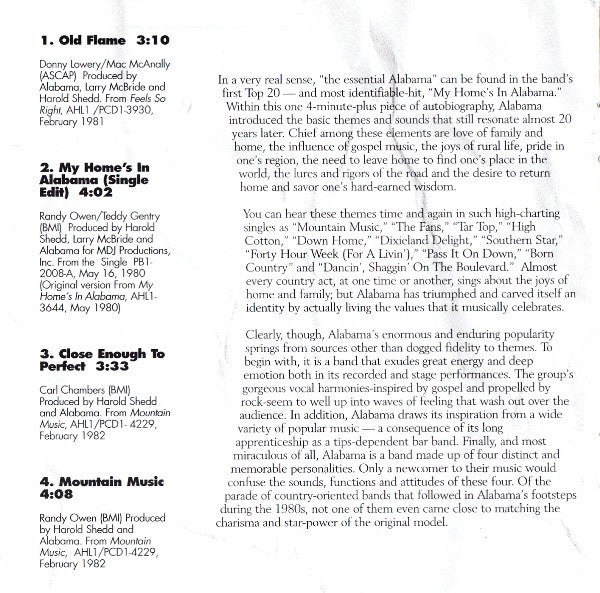 Alabama : The Essential Alabama (CD, Comp)