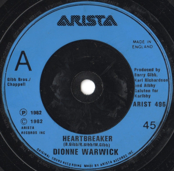 Dionne Warwick : Heartbreaker (7", Single, Com)