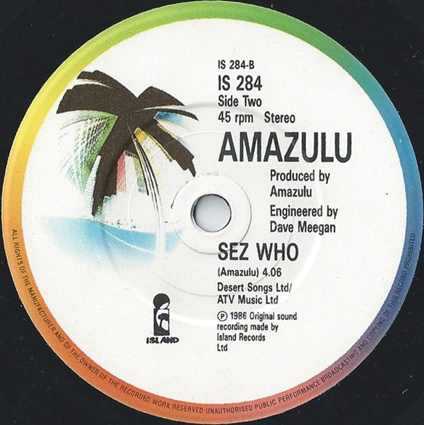 Amazulu : Too Good To Be Forgotten (7", Single)