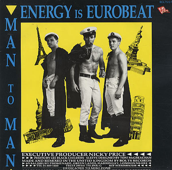 Man 2 Man : Energy Is Eurobeat / I Need A Man (7", Single, Lyn)