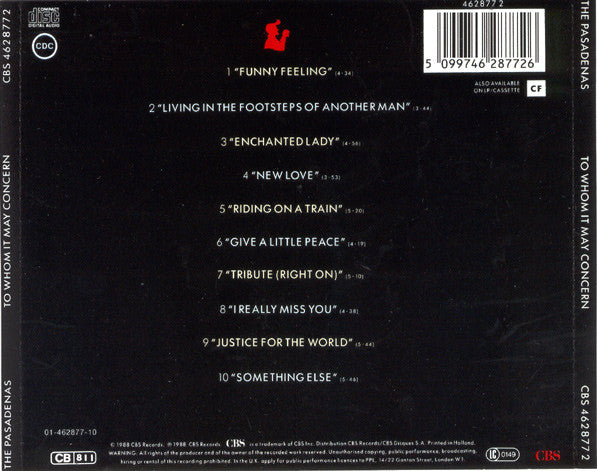 The Pasadenas : To Whom It May Concern (CD, Album)