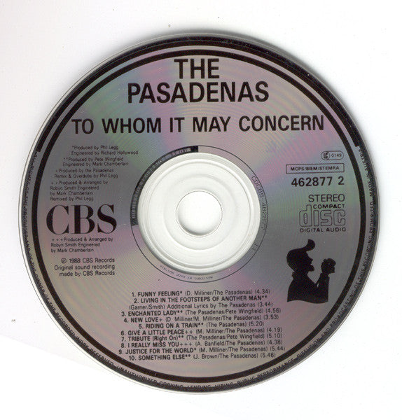 The Pasadenas : To Whom It May Concern (CD, Album)