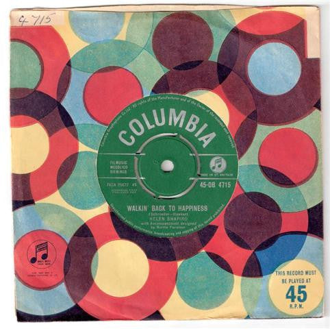 Helen Shapiro : Walkin' Back To Happiness (7", Single)