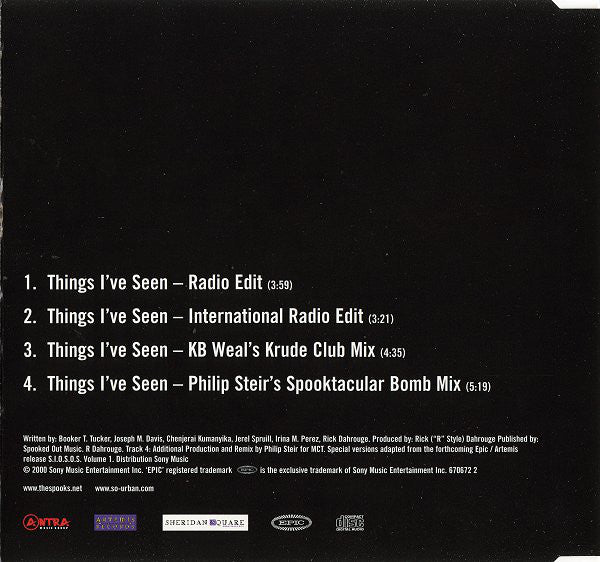 Spooks : Things I've Seen (CD, Single)