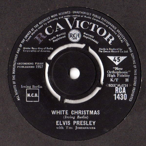 Elvis Presley With The Jordanaires : Blue Christmas (7", Single)