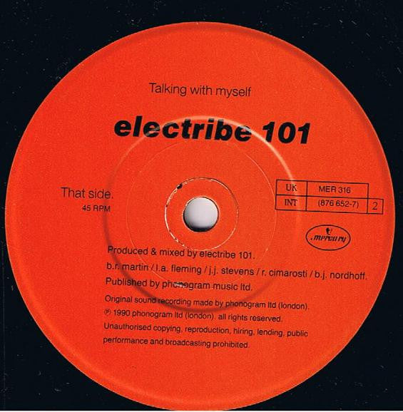 Electribe 101 : Talking With Myself (7", Single, Pap)
