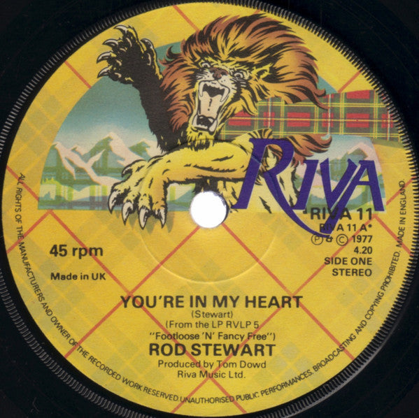 Rod Stewart : You're In My Heart (7", Single)