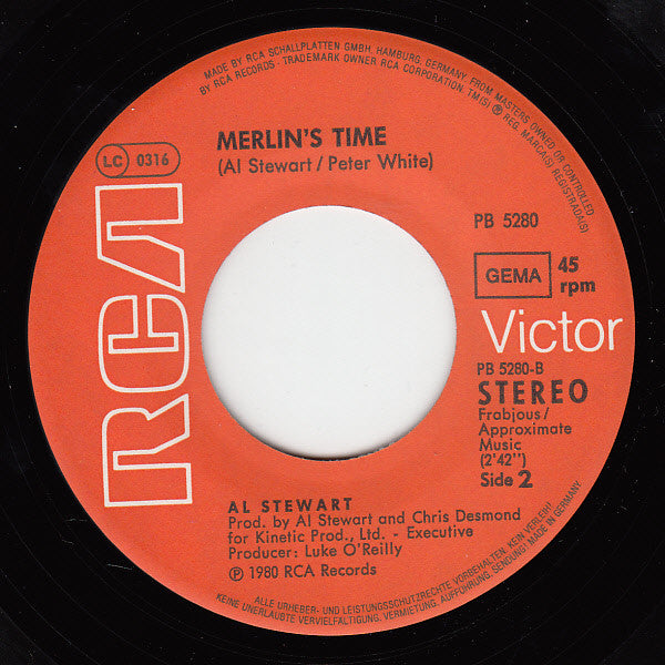 Al Stewart : Mondo Sinistro  (7", Single)