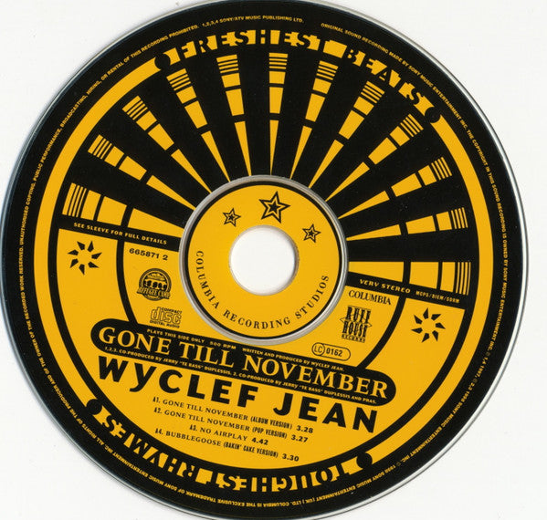 Wyclef Jean : Gone Till November (CD, Single)