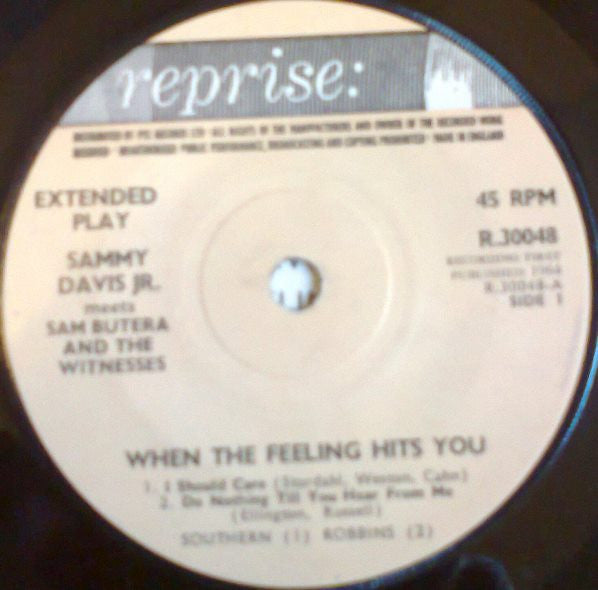 Sammy Davis Jr. Meets Sam Butera And The Witnesses : When The Feeling Hits You (7", EP, Mono)