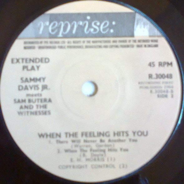 Sammy Davis Jr. Meets Sam Butera And The Witnesses : When The Feeling Hits You (7", EP, Mono)