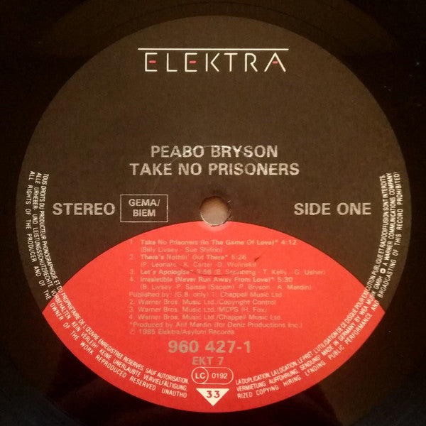 Peabo Bryson : Take No Prisoners (LP, Album)