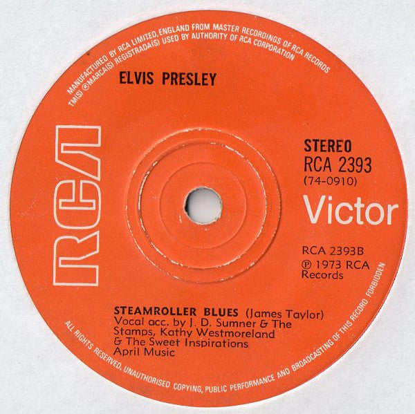 Elvis Presley : Fool (7", Sol)