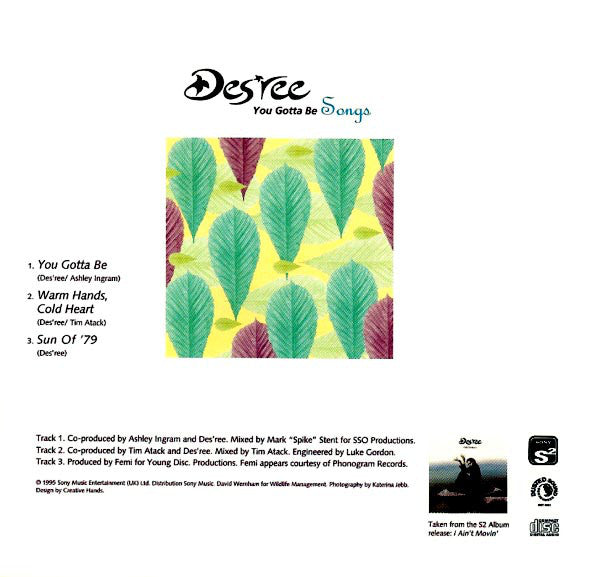 Des'ree : You Gotta Be (Songs) (CD, Single, CD1)