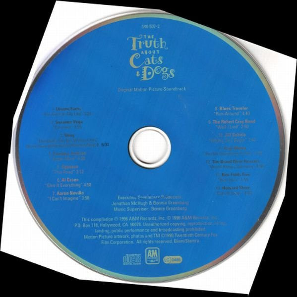 Various : The Truth About Cats & Dogs (Original Motion Picture Soundtrack) (CD, Comp)