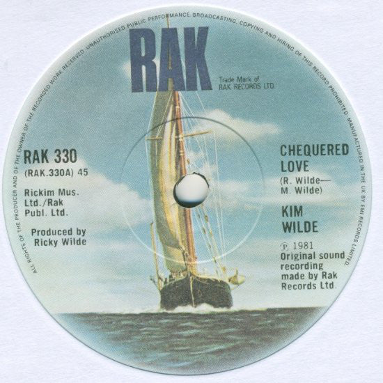 Kim Wilde : Chequered Love (7", Single, Sol)