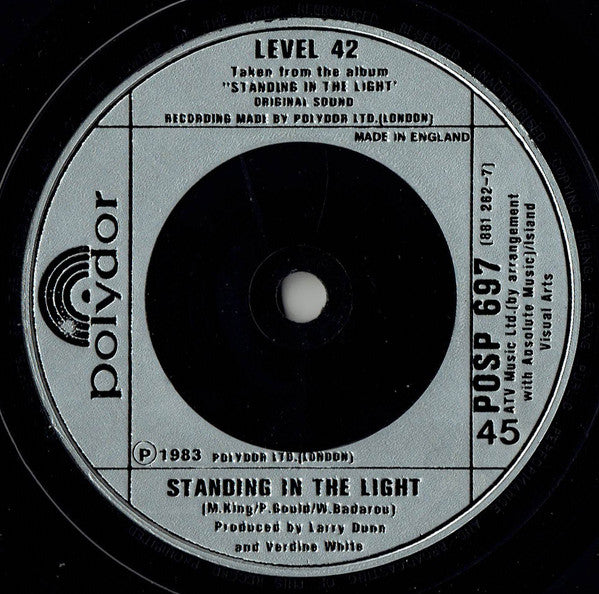 Level 42 : Hot Water (7", Single, Sil)