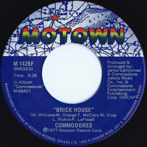 Commodores : Brick House (7", Single)