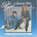 Shakin' Stevens & Bonnie Tyler : A Rockin' Good Way (7", Single, Blu)