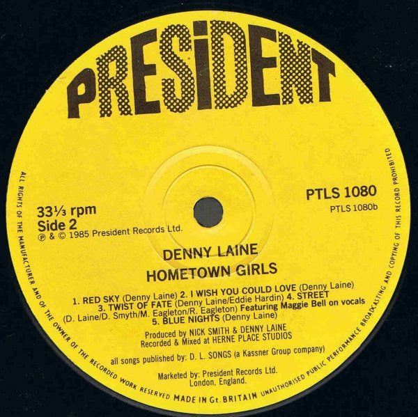 Denny Laine : Hometown Girls (LP, Album)