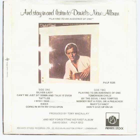 David Soul : Let's Have A Quiet Night In (7", Blu)