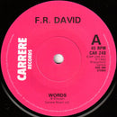 F.R David* : Words (7", Single, Sol)