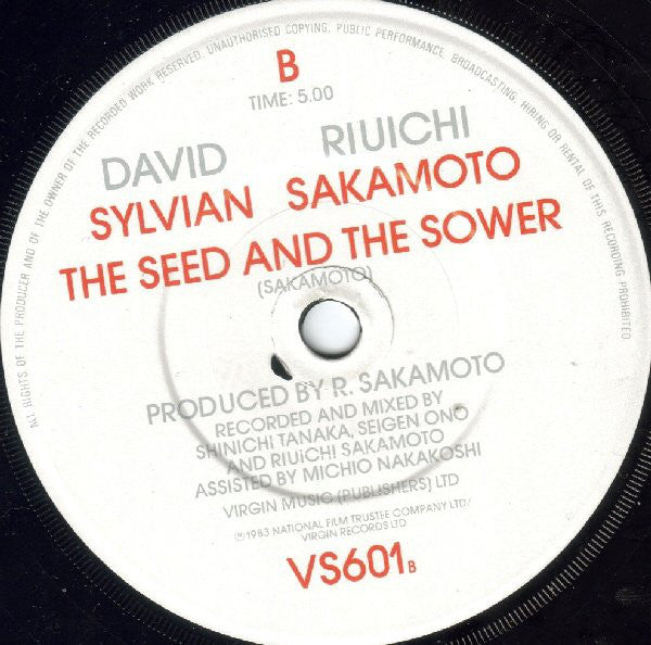 Ryuichi Sakamoto & David Sylvian : Forbidden Colours (7", Single)