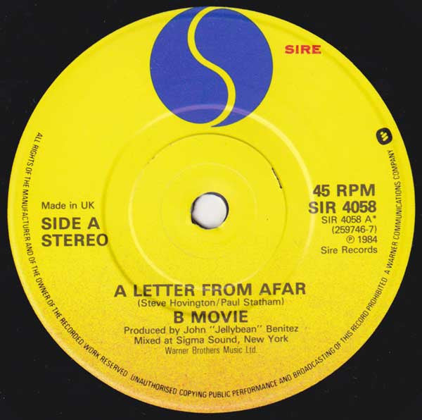 B-Movie : A Letter From Afar (7", Single)