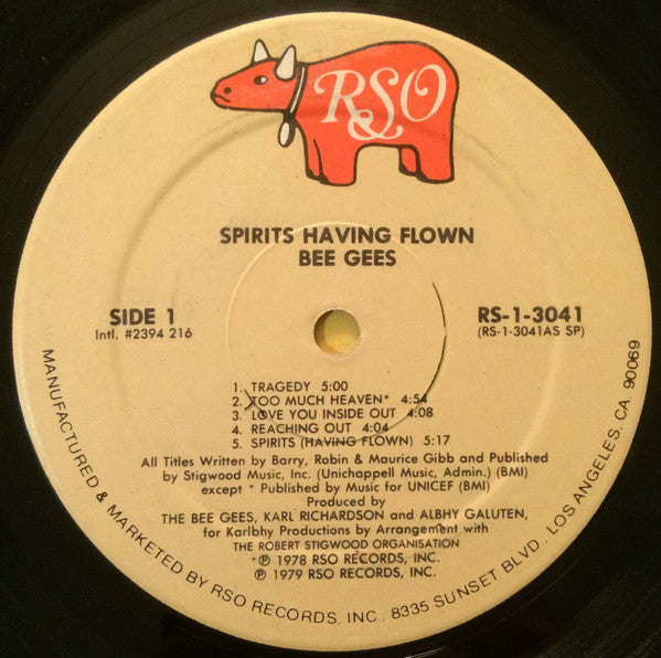 Bee Gees : Spirits Having Flown (LP, Album, Gat)