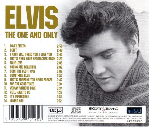 Elvis Presley : Elvis - The One And Only (CD, Comp)