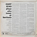 Zoot Sims : Plays Alto Tenor & Baritone (George Handy Compositions) (LP, Album, Mono, RE)