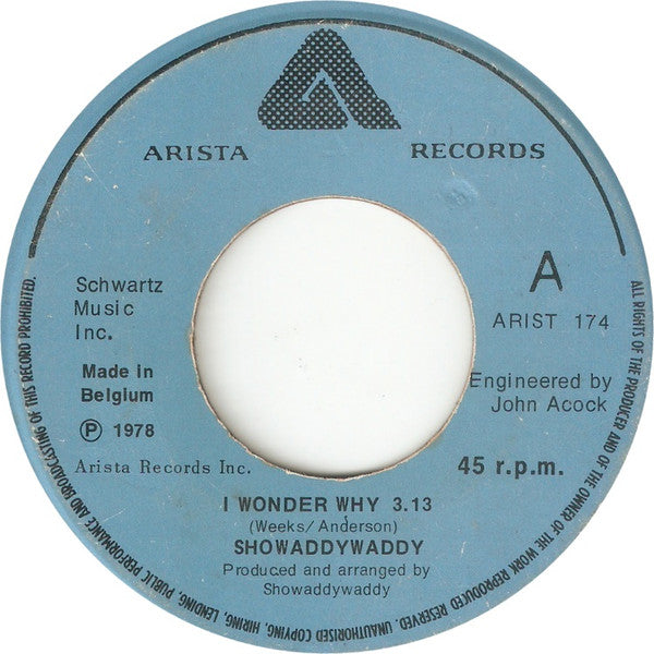 Showaddywaddy : I Wonder Why (7")