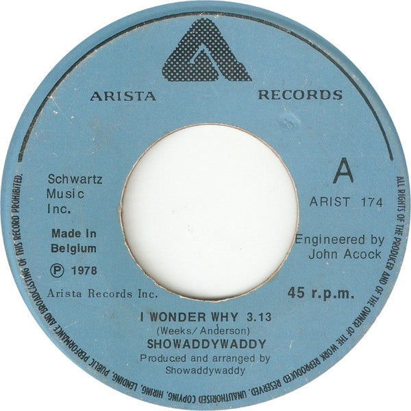Showaddywaddy : I Wonder Why (7")