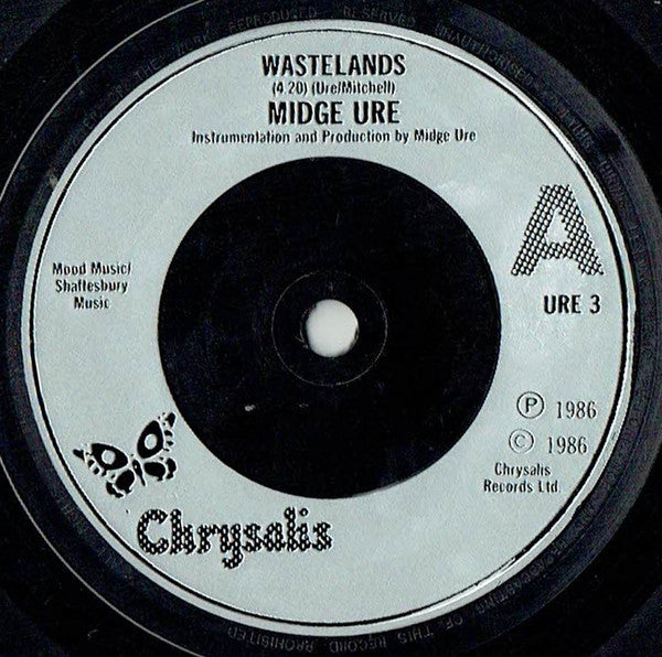 Midge Ure : Wastelands (7", Single)