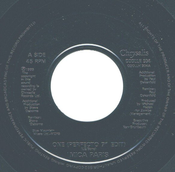 Mica Paris : One (7", Jukebox)