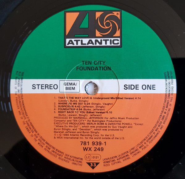 Ten City : Foundation (LP, Album)