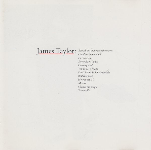 James Taylor (2) : Greatest Hits (CD, Comp, RP)