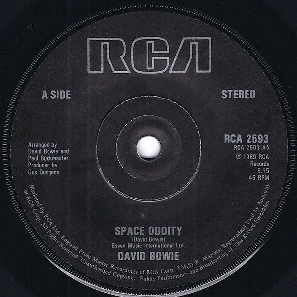 David Bowie : Space Oddity (7", RE, Bla)