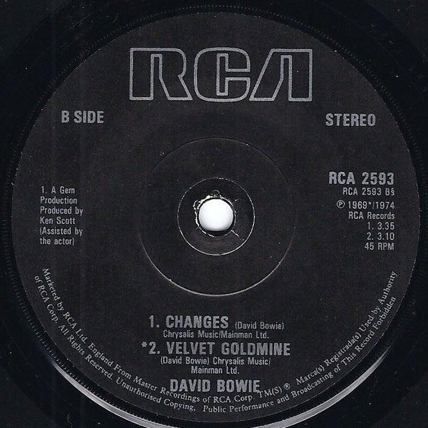 David Bowie : Space Oddity (7", RE, Bla)