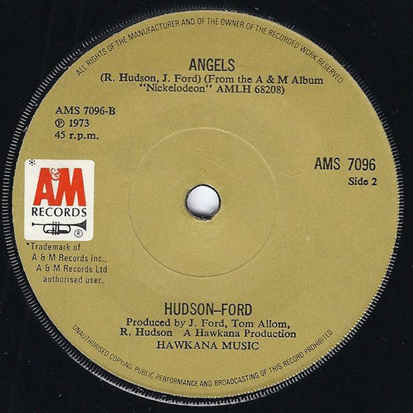 Hudson-Ford : Burn Baby Burn (7", Single, Sol)
