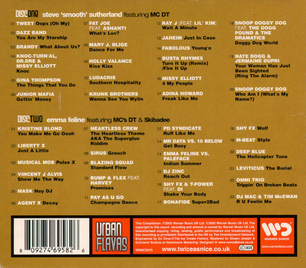 Steve 'Smooth' Sutherland* & Emma Feline : Twice As Nice Presents Urban Flavas  (2xCD, Mixed)