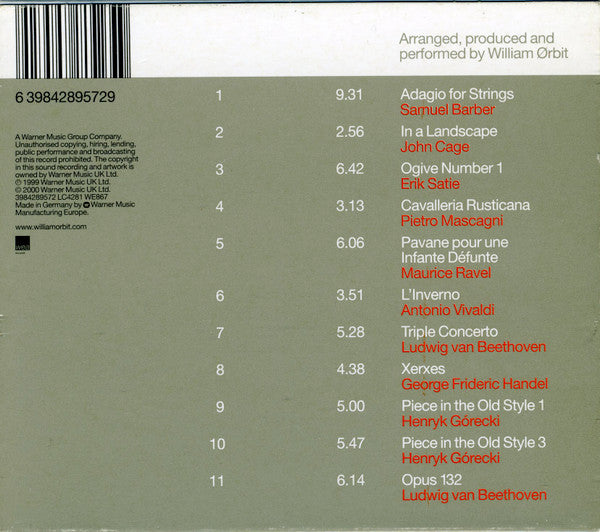 William Orbit : Pieces In A Modern Style (CD, Album)