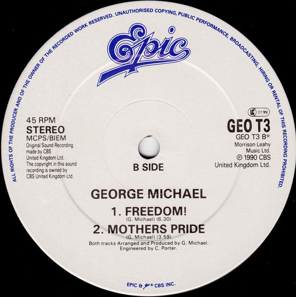 George Michael : Freedom! (12", Single)