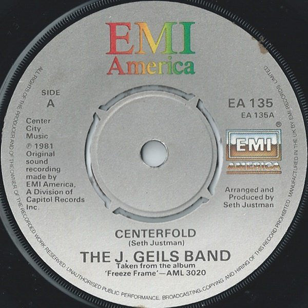 The J.Geils Band* : Centerfold (7", Single, Pus)