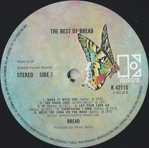 Bread : The Best Of Bread (LP, Comp, RE, Mat)