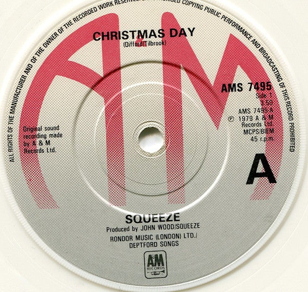 Squeeze (2) : Christmas Day (7", Single, Whi)