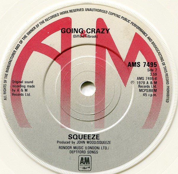 Squeeze (2) : Christmas Day (7", Single, Whi)