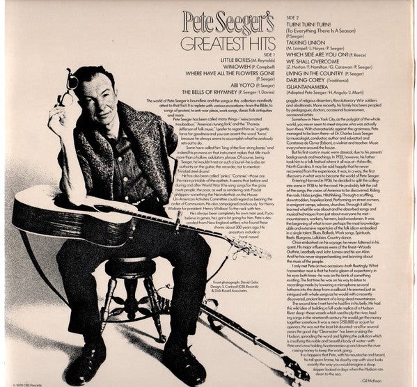 Pete Seeger : Pete Seeger's Greatest Hits (LP, Comp)
