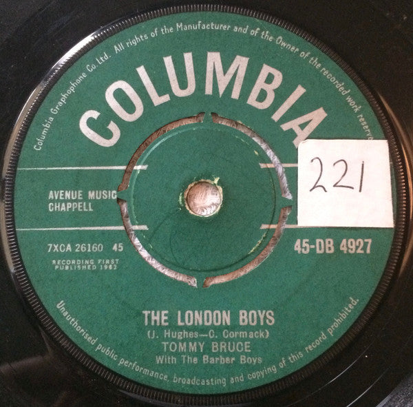 Tommy Bruce With The Barber Boys : Buttons And Bows (7")